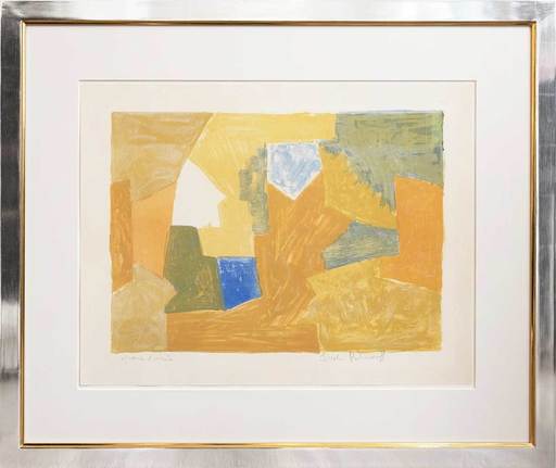 Serge POLIAKOFF - Print-Multiple - Composition jaune, orange et verte