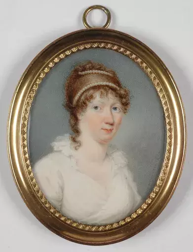 J.T. MITCHELL - Miniature - "Portrait of a Lady", 1802, Miniature on Ivory