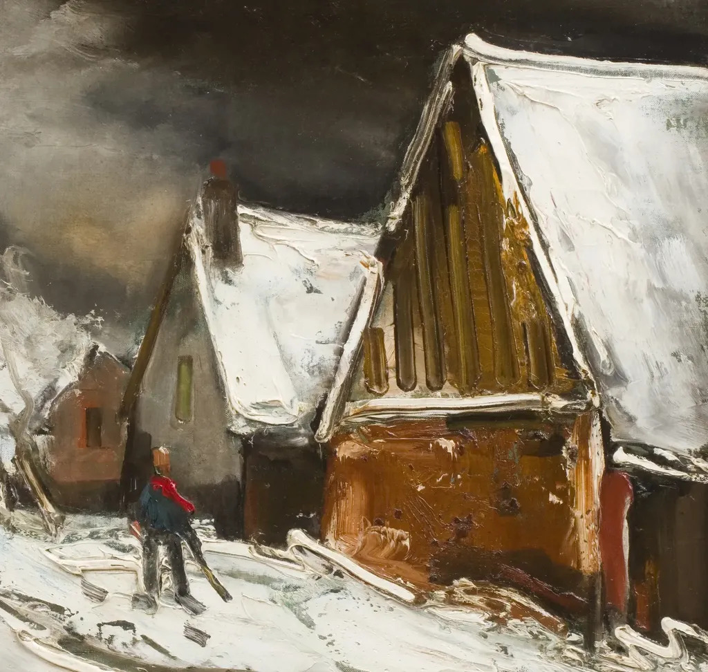 Rue de village sous la neige by | Maurice DE VLAMINCK | buy art