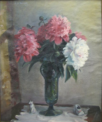 Ernest MEYER - Pittura - "Flowers in a Vase"
