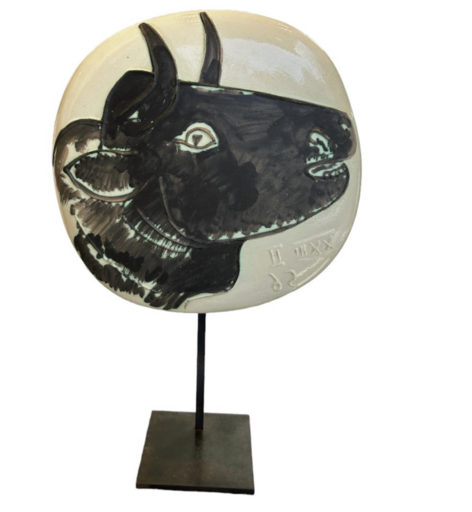 Pablo PICASSO - Keramiken - Profil de taureau 