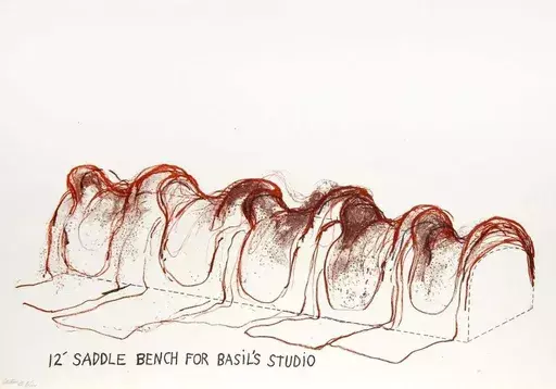 ジム・ダイン - 版画 - 12' Saddle Bench for Basil's Studio