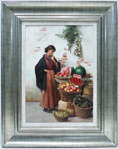 Luis DE PEREDA - 绘画 - Mujer en el mercado