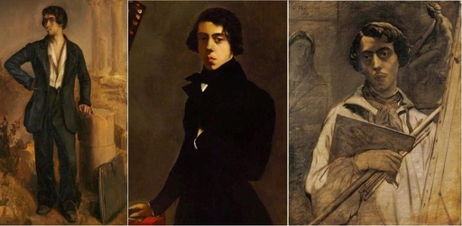 Félix BRACQUEMOND - Peinture - Portrait romantique de Théodore Chassériau