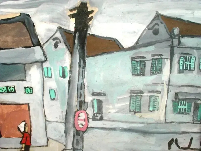 Hanoi Street Corner House With Green Louvre By Xuan Phai Bui