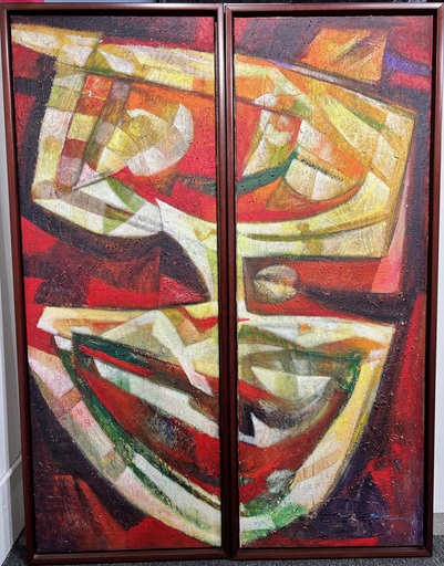 Raul Enmanuel POZO - Painting - Diptych en rojo