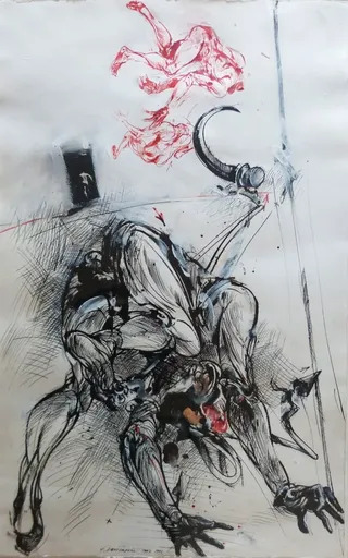 Vladimir VELICKOVIC - Drawing-Watercolor