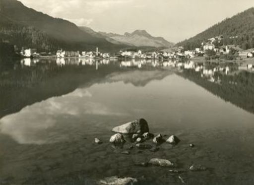 Albert STEINER - Fotografie - Am St. Moritzersee, mit St. Moritz-Bad