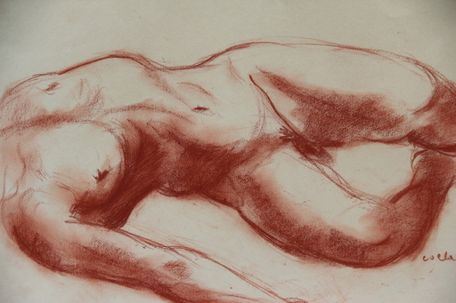 René COLLAMARINI - Drawing-Watercolor - NU