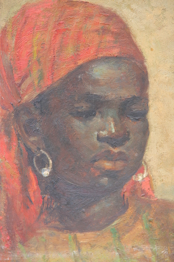 Kamel MOUSTAFA - Painting - NUBIAN GIRL