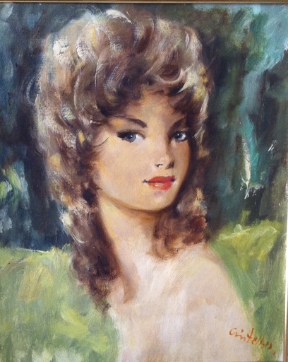 Vicente CRISTELLYS - Peinture - portrait de femme