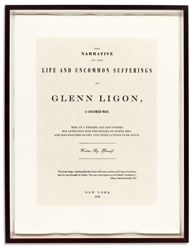 Glenn LIGON - Druckgrafik-Multiple - Narratives