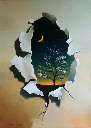 Gregor ZIOLKOWSKI - Gemälde - LOOK INTO THE NIGHT