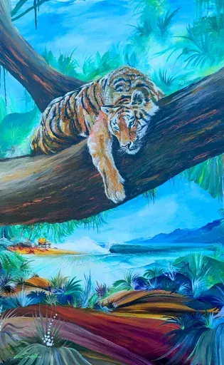 Rémi BERTOCHE - Painting - Tiger spot
