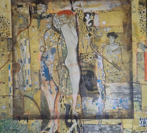 Alferio MAUGERI - 绘画 - Hommage à Klimt 2
