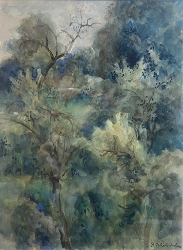 Pavel TCHELITCHEW - Drawing-Watercolor - Trees