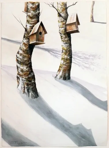 Julio FIGUEROA BELTRAN - Peinture - Shadows in the Silence