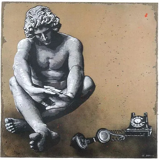 JEF AÉROSOL - Painting - Ne quittez pas