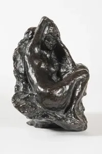 Pierre BONNARD - Sculpture-Volume - Baigneuse assise devant un rocher, son bras droit replié der