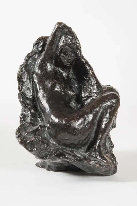 Pierre BONNARD - Sculpture-Volume - Baigneuse assise devant un rocher, son bras droit replié der