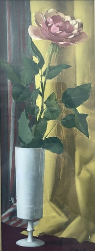 Alain DEQUET - Peinture - Nature morte à la rose 
