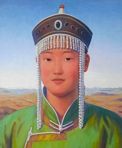 XUE MO - Peinture - “Naren Tuya” (“sunset sunshine” in Mongolian)