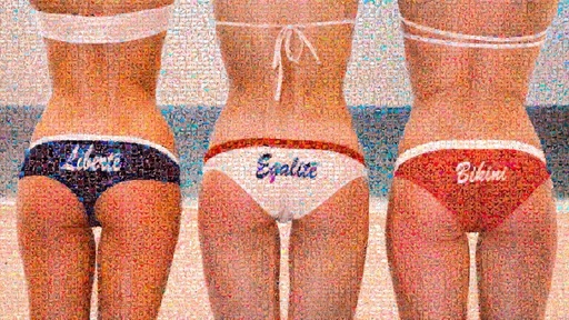 Joël MOENS DE HASE - Fotografia - Liberté Egalité Bikini couleur