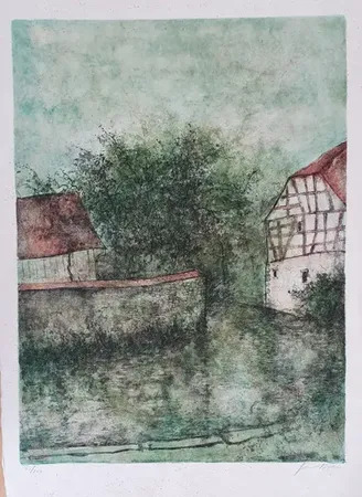 ベルナール・ガントナー　風景 Ⅲ デッサン BERNARD GARTNER 3 Landscapes in France by | Bernard GANTNER | buy art online