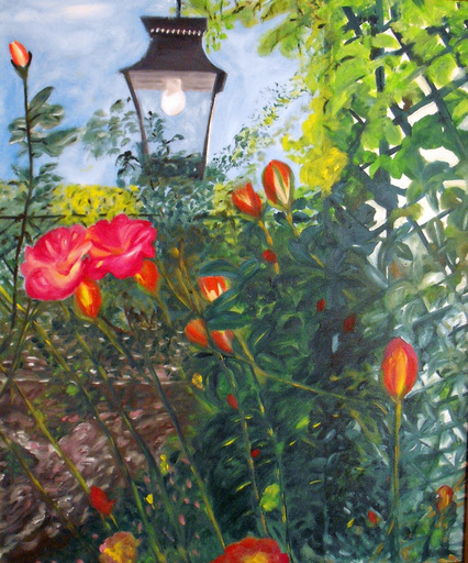 Louise BRESSANGE - Pintura - Une Terrasse à Asnieres