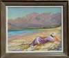 Adolphe COSSARD - Painting - sur une plage en CORSE
