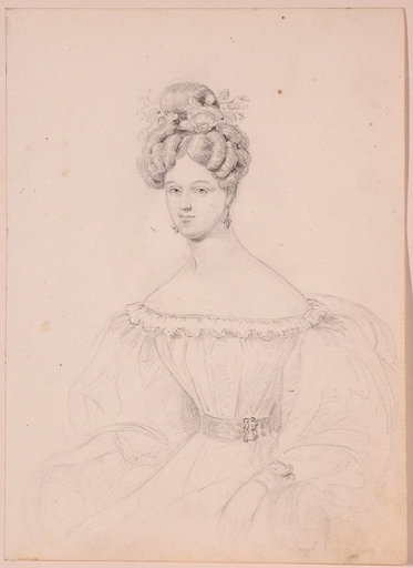 Johann Nepomuk ENDER - Disegno Acquarello - "Portrait of a Lady" by Johann Nepomuk Ender, early 19th c.