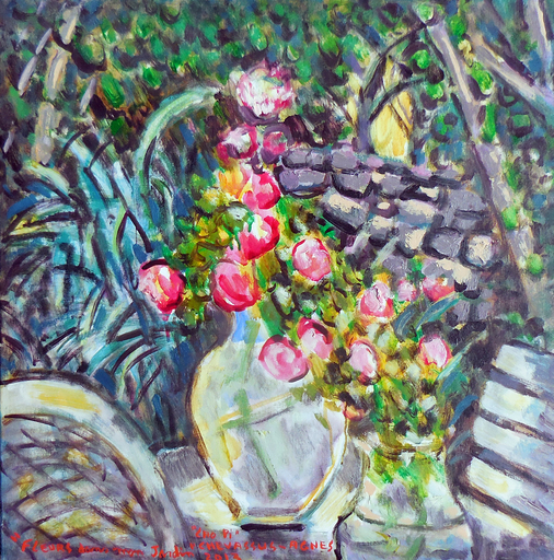 Jean-Pierre CHEVASSUS-AGNES - Peinture - fleurs dans mon jardin 