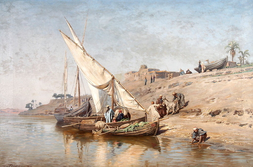 Ernst Carl KOERNER - Gemälde - Barut am Nil