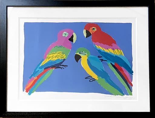 TING Walasse - Grabado - Three Parrots 