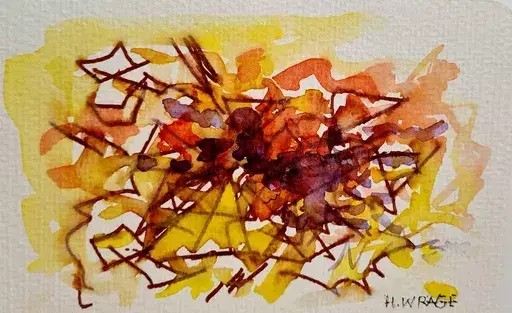 Hans WRAGE - Drawing-Watercolor - Ohne Titel - abstrakt # 23702