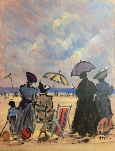 Henry SAINT-CLAIR - Pittura - scène de plage animée