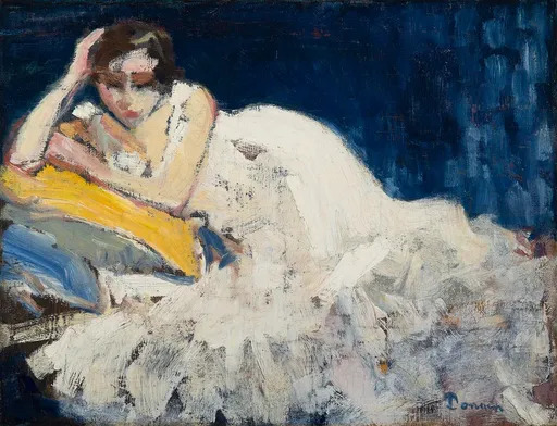 Kees VAN DONGEN - Pintura - Femme couchée