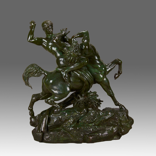 Antoine Louis BARYE - Skulptur Volumen - Theseus & The Centaur 