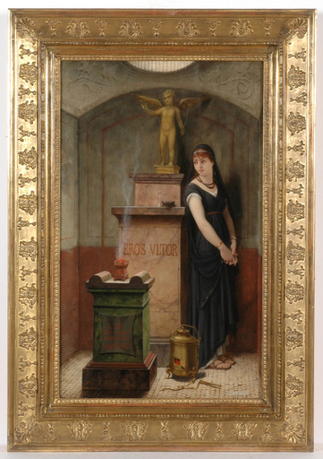 Hector LEROUX - Gemälde - Louis Hector Leroux (1829-1900) "Sacrifice l'Amour Vengeur"