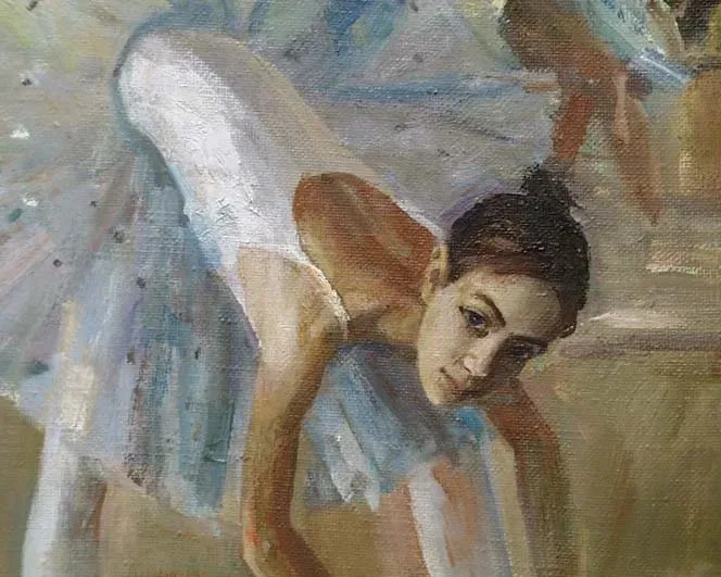Ballerina discount tying shoes