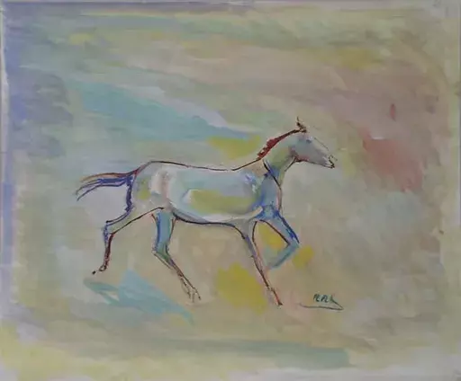 Rudolf Raimund BALLABENE - Zeichnung Aquarell - "Horse Study" by Rudolf Raimund Ballabene , ca 1930