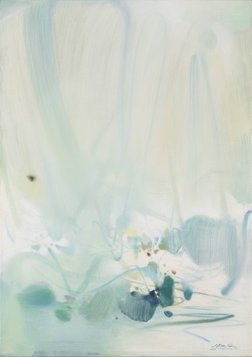 CHU Teh-Chun - Gemälde - Le bleu aquatique va bien au delà de l’horizon