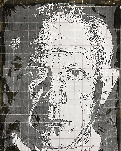Roger CAPRON - Dibujo Acuarela - Le regard de Picasso 