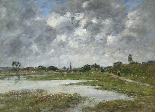 Eugène BOUDIN - Painting - La Touques à Trouville