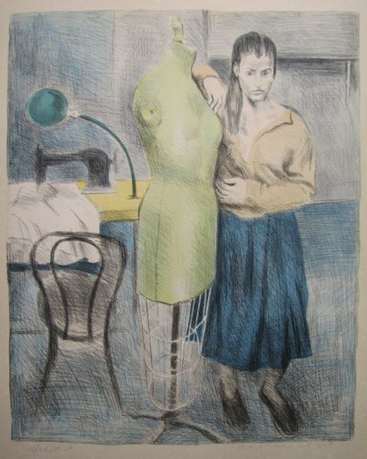 Raphael SOYER - Print-Multiple - "The Dressmaker" 