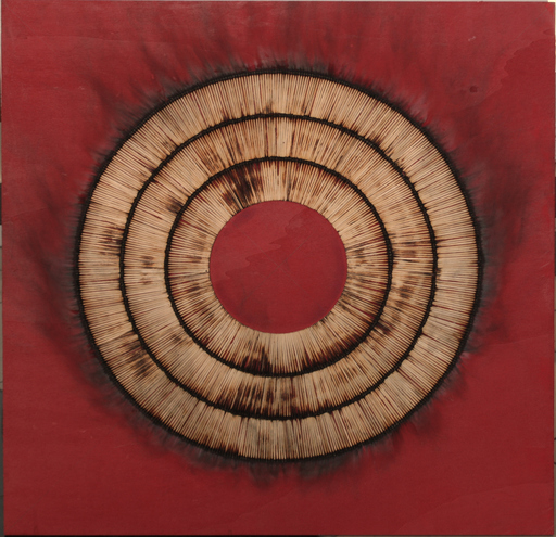 Bernard AUBERTIN - Peinture - Dessin de feu circulaire