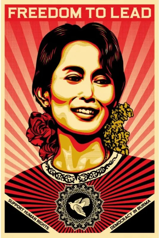 Aung San Suu Kyi By Shepard Fairey Buy Art Online Artprice