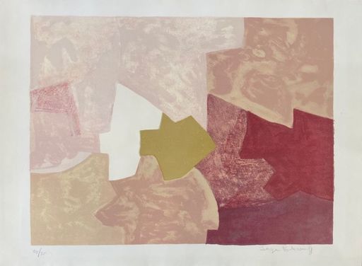 Serge POLIAKOFF - Print-Multiple - Composition rose n°22 