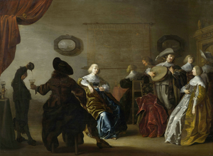 Anthonie PALAMEDESZ - Gemälde - Interior with gathering of musicians