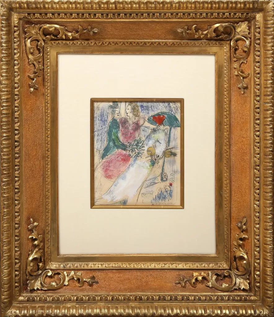 子犬　Marc Chagall 抽象画 金色フレーム Variation de l'Ecuyère by | Marc CHAGALL | buy art online